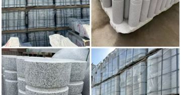 盘锦 芝麻白花岗岩挡车柱、隔离柱多少钱