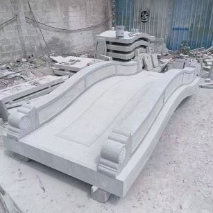 盘锦 芝麻灰花岗岩园林景观 小石桥